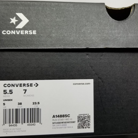 Converse Unisex Run Star Hike Rose Stitch Platforms Women Size 7 Red A14885C NWT - Picture 8 of 8